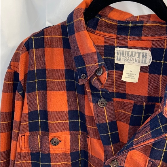 Duluth Trading Co Other - NWOT Orange/Blue Plaid Shirt